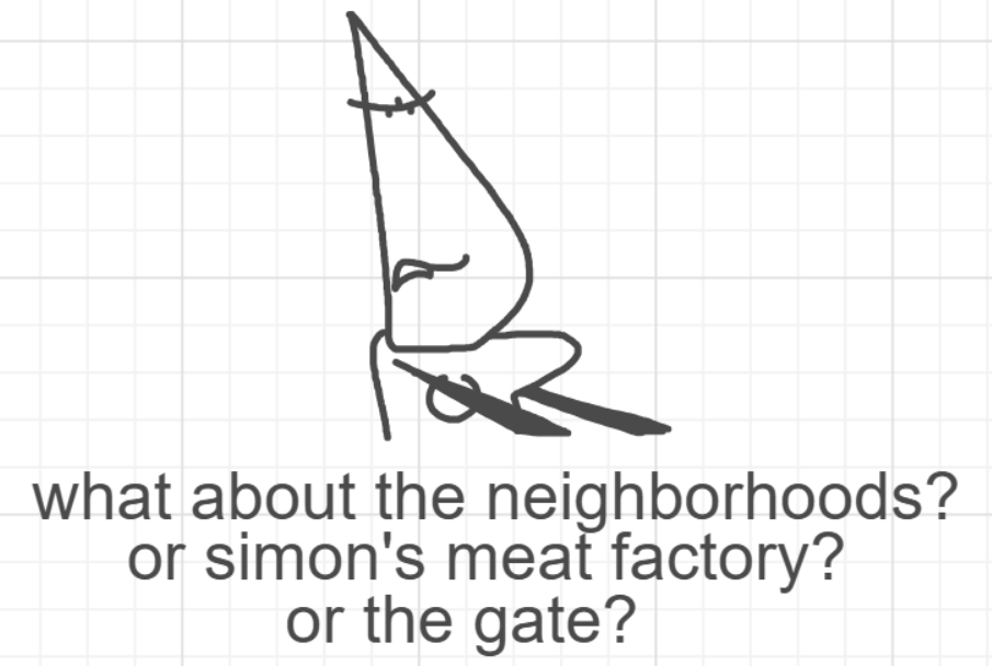 A panel from I've Been Everywhere, Man, episode nine of the Board Boards object show by Furretwalk/WalkingFurret.